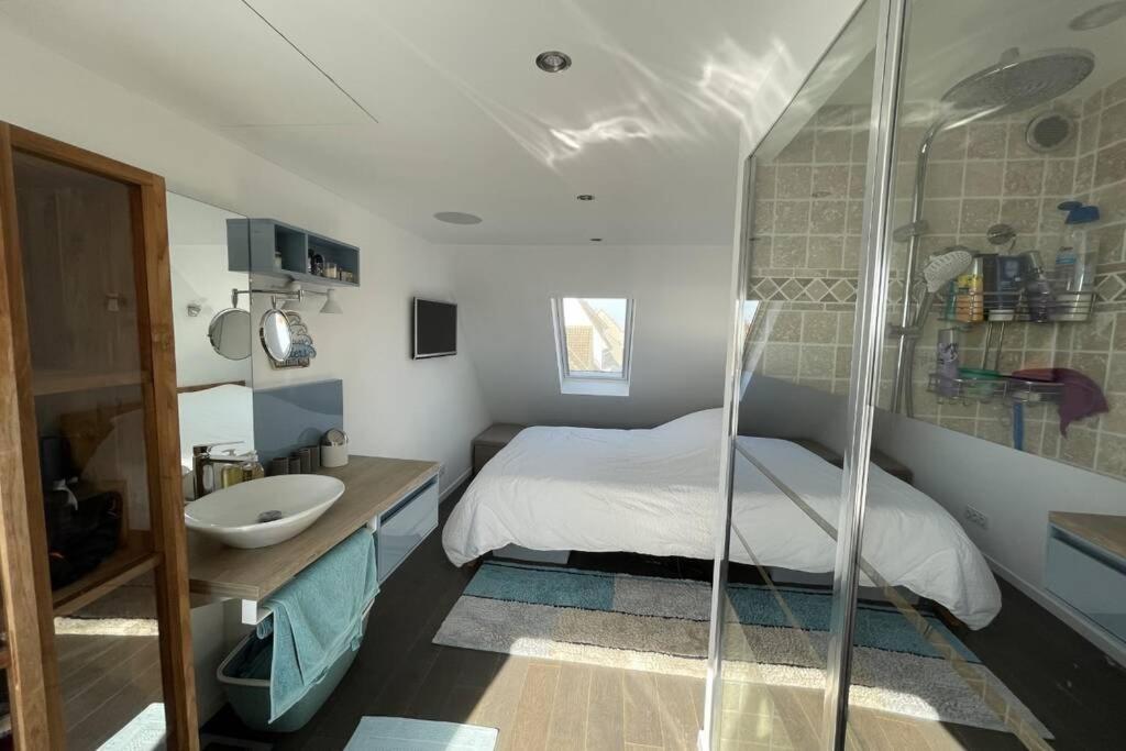 Duplex Avec Jacuzzi Vue Imprenable Sur La Baie De Wissant Apartment Luaran gambar