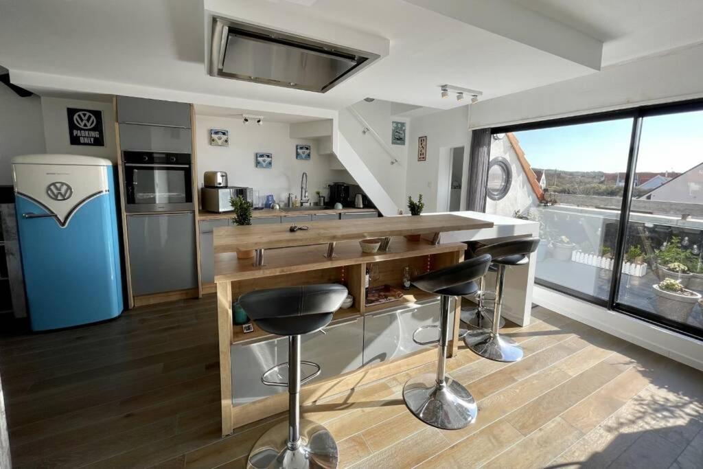 Duplex Avec Jacuzzi Vue Imprenable Sur La Baie De Wissant Apartment Luaran gambar