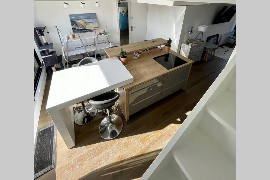Duplex Avec Jacuzzi Vue Imprenable Sur La Baie De Wissant Apartment Luaran gambar